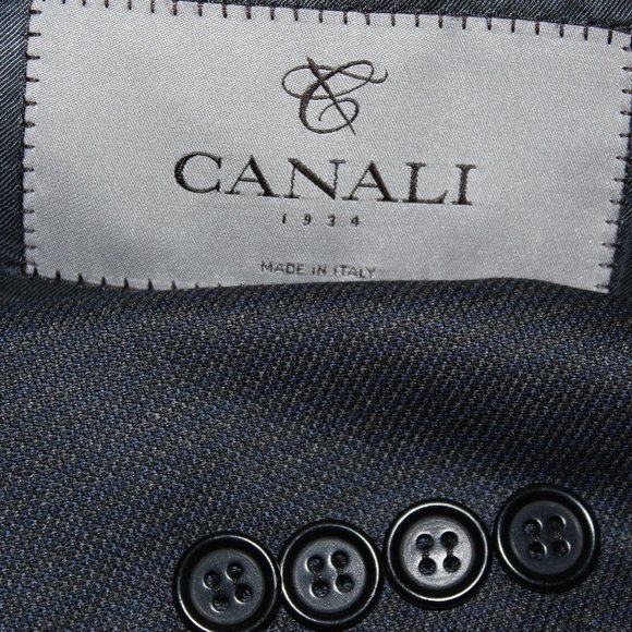 Canali gray and blue sport coat 54IT - Picture 3 of 5